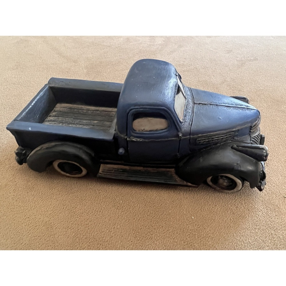 Popular Imports Inc. collectible Rustic resin Blue Truck, Man Cave Vintage Decor